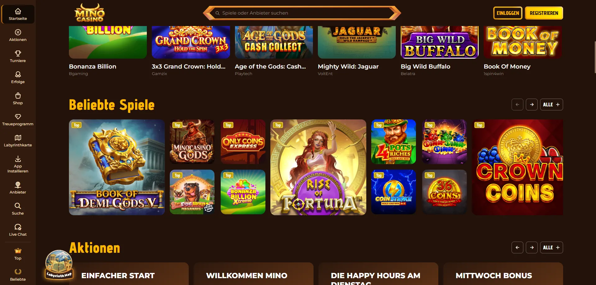 Slot machine Mino Casino su schermo mobile — grafica ottimizzata