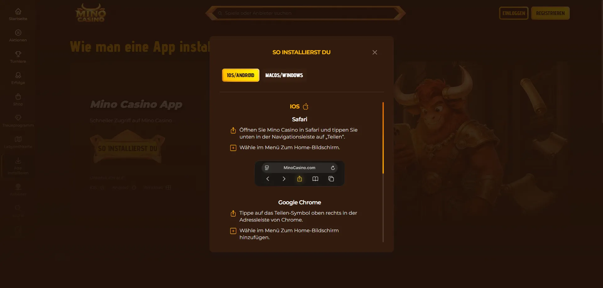 Mino Casino mobile &mdash; esperienza di gioco ottimizzata su smartphone